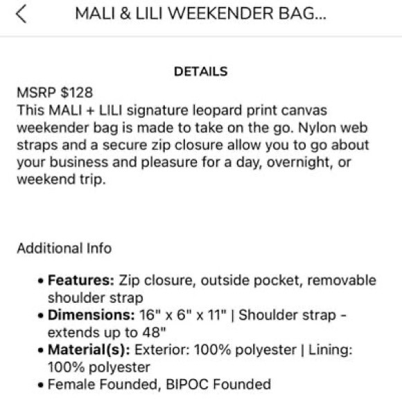 NWT Mali & Lili Snow Leopard Weekender Bag w/ Removable Shoulder Strap - Picture 11 of 11